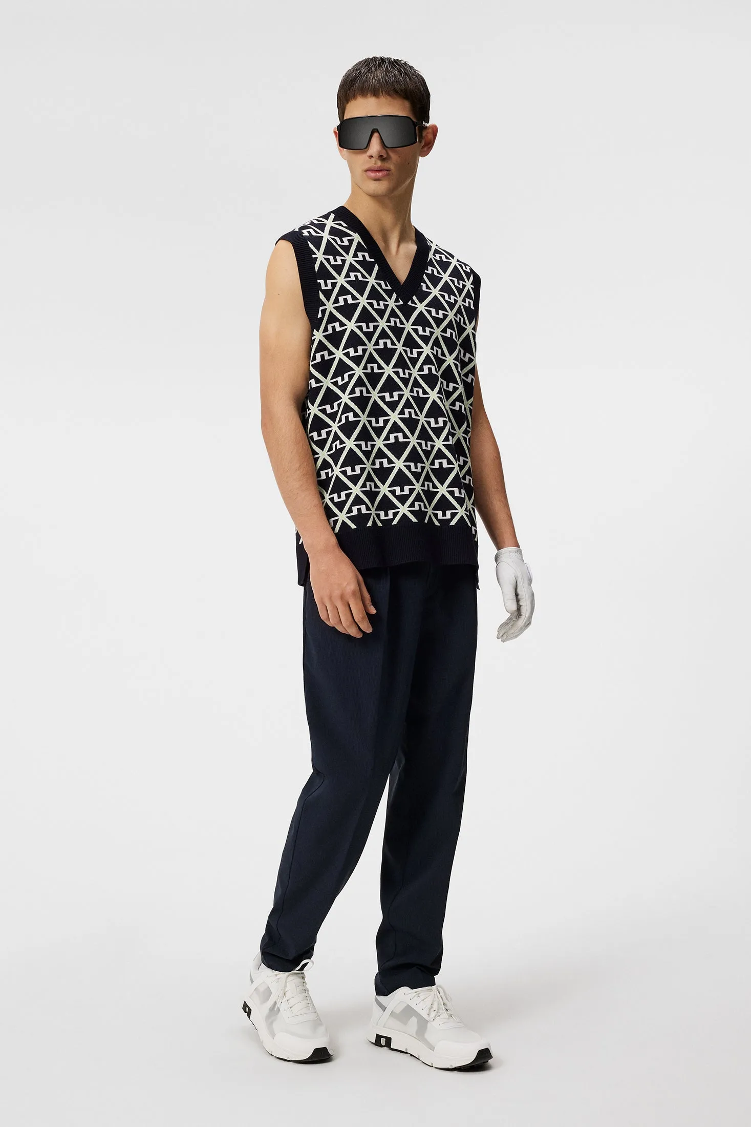 Elian Knitted Vest / Geo JL Navy