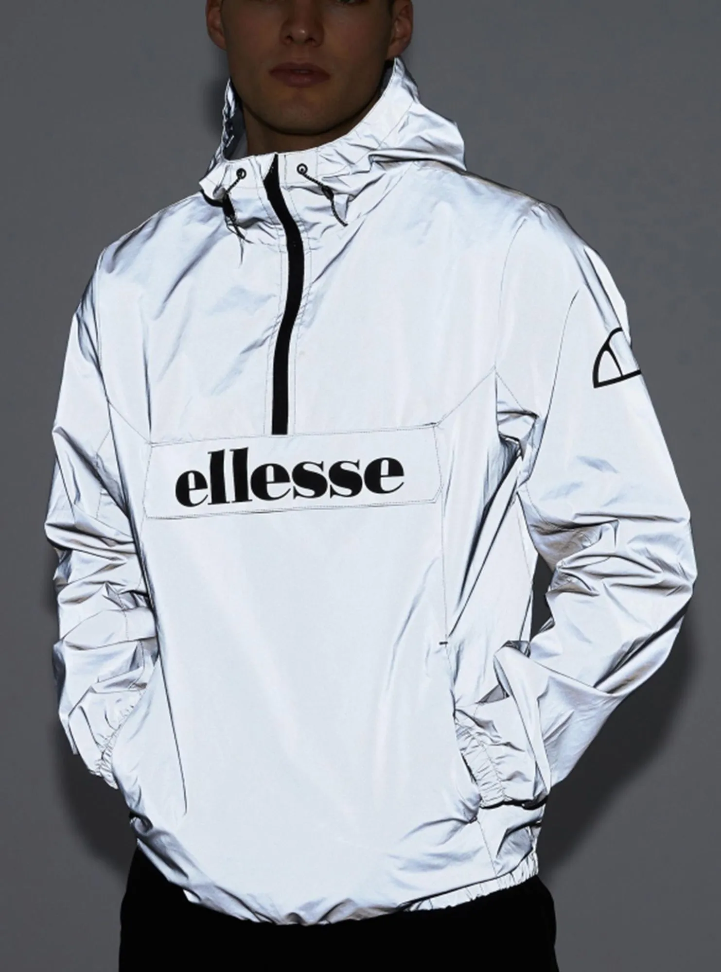 Ellesse Mens Acera Hooded Cagoule Jacket Reflective