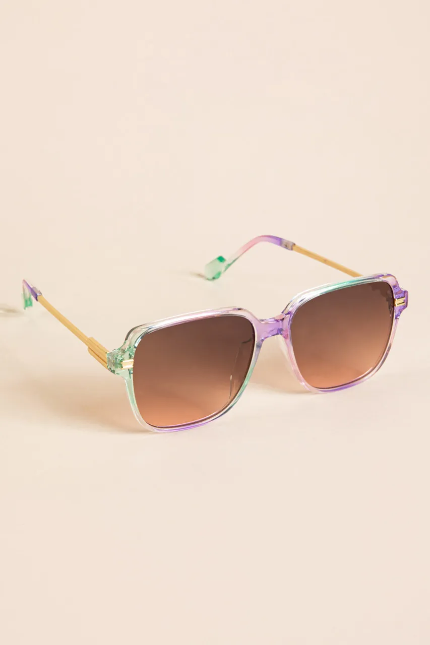 Emeilia Mermaid Square Frame Sunglasses