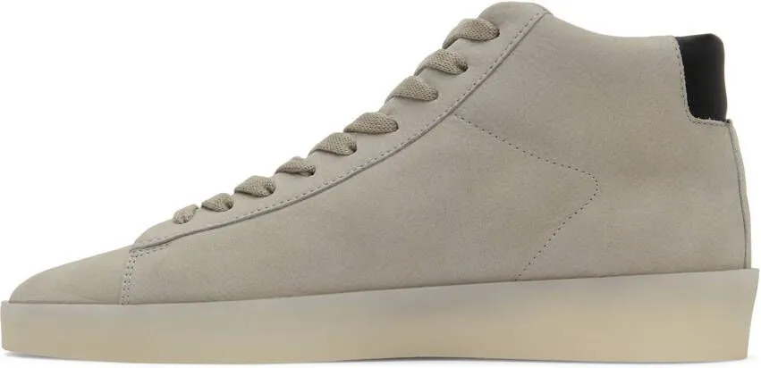 Essentials Gray Tennis Mid Sneakers