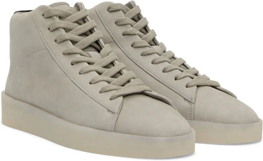 Essentials Gray Tennis Mid Sneakers