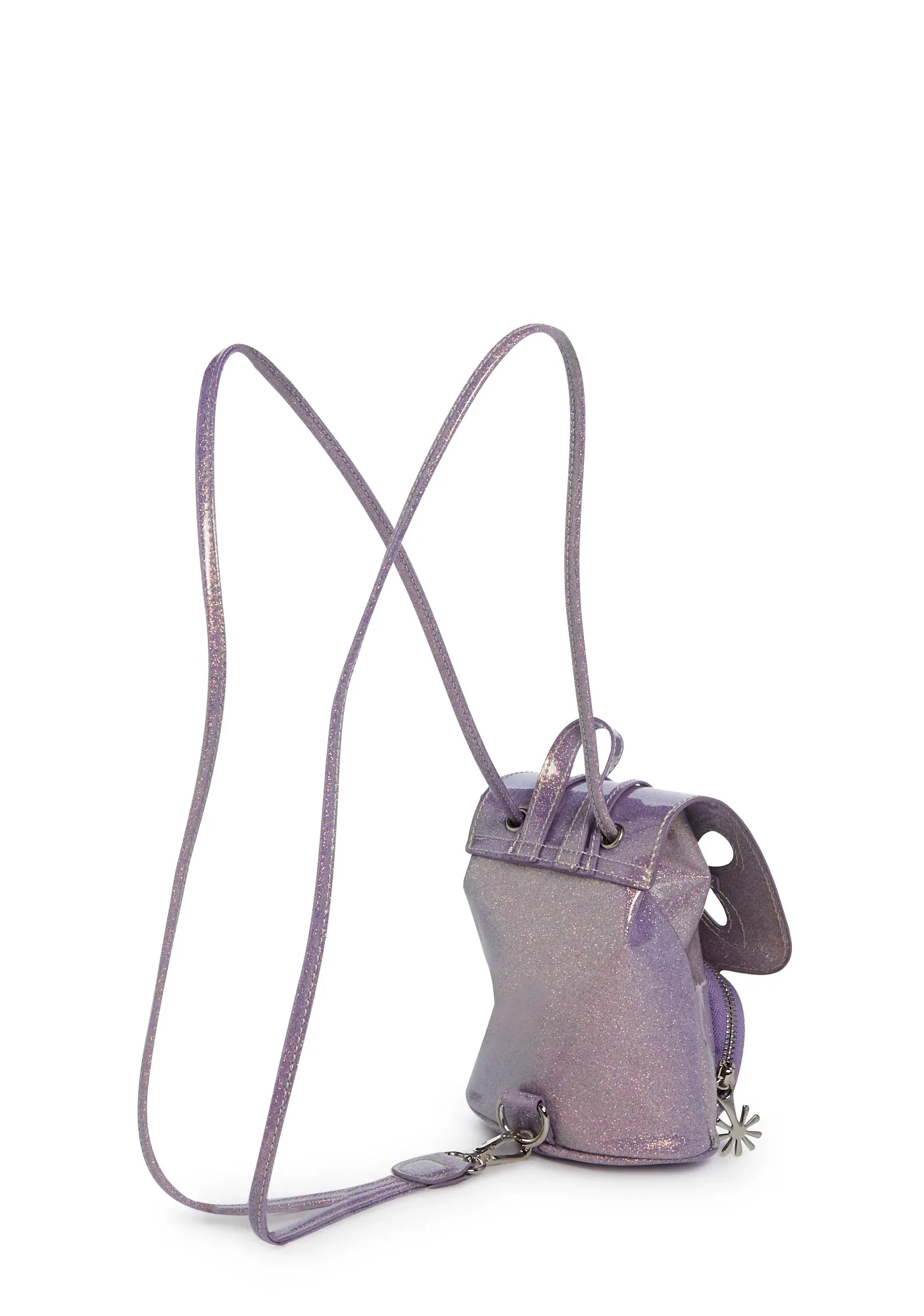 Feeling Good Butterfly Backpack - Purple Glitter-