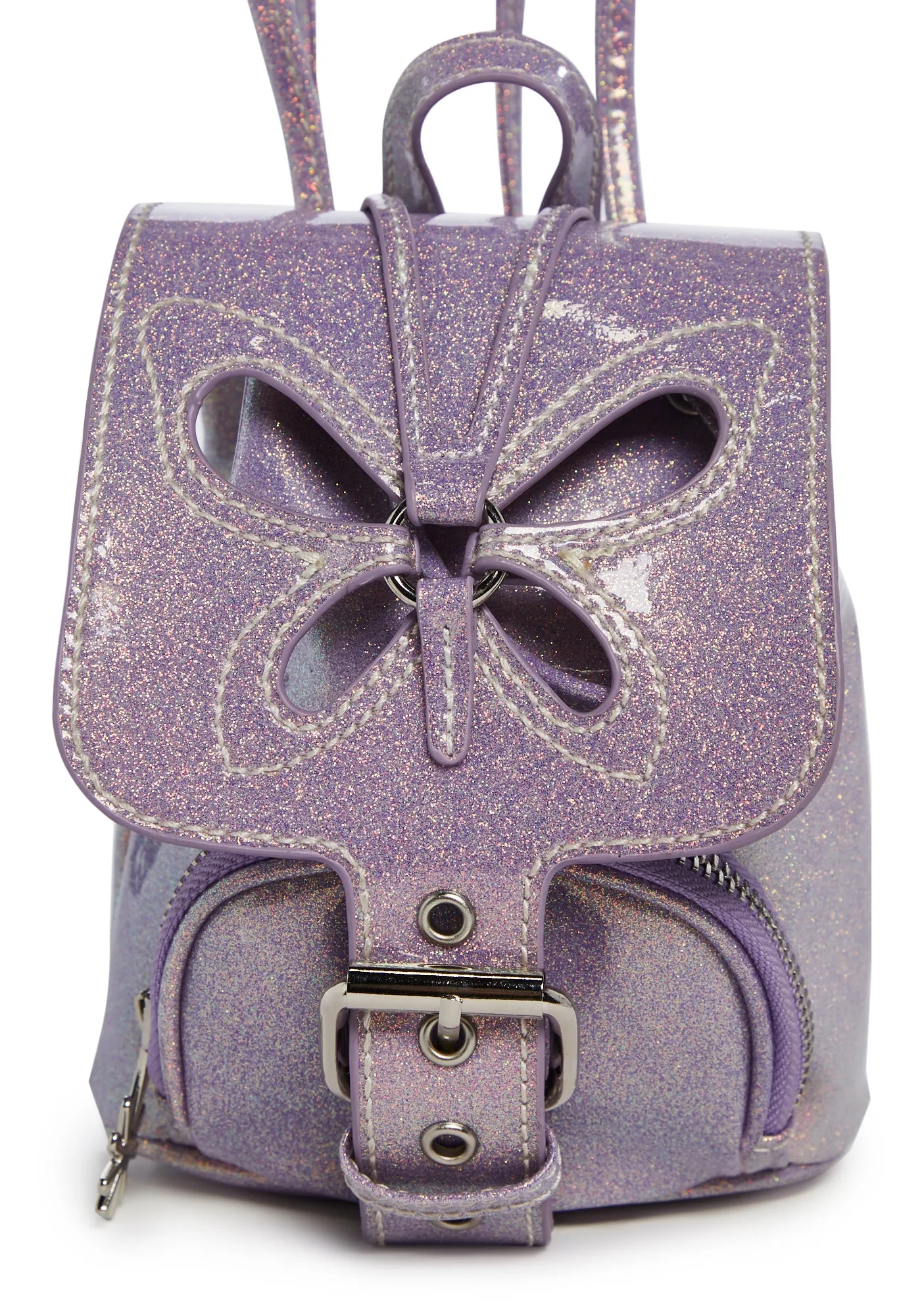 Feeling Good Butterfly Backpack - Purple Glitter-