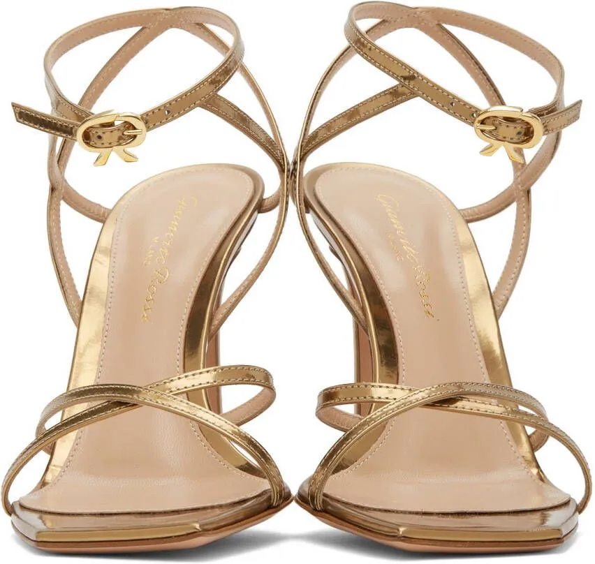 Gianvito Rossi Gold Georgina 105 Heeled Sandals