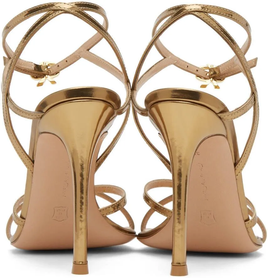 Gianvito Rossi Gold Georgina 105 Heeled Sandals