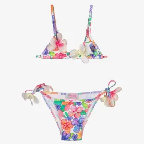 Girls Floral Triangle Bikini