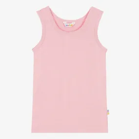 Girls Pink Organic Bamboo Vest