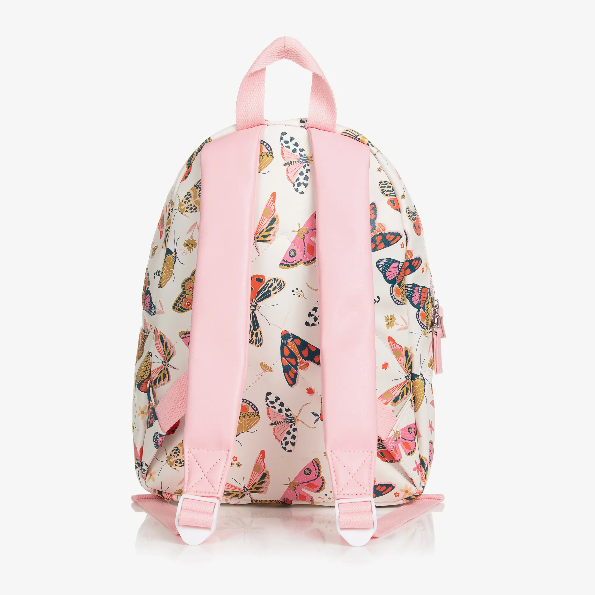 Girls White & Pink Butterfly Backpack (32cm)