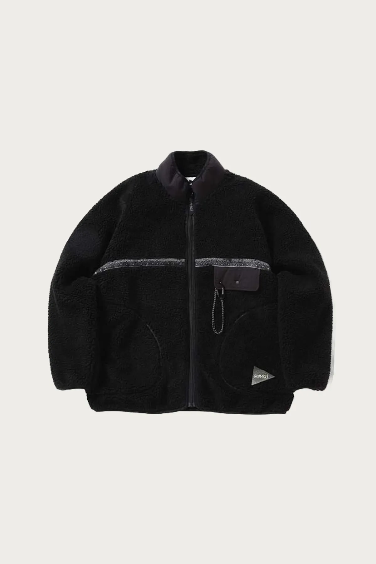 Gramicci x and wander JQ Tape Fleece Jacket - Black