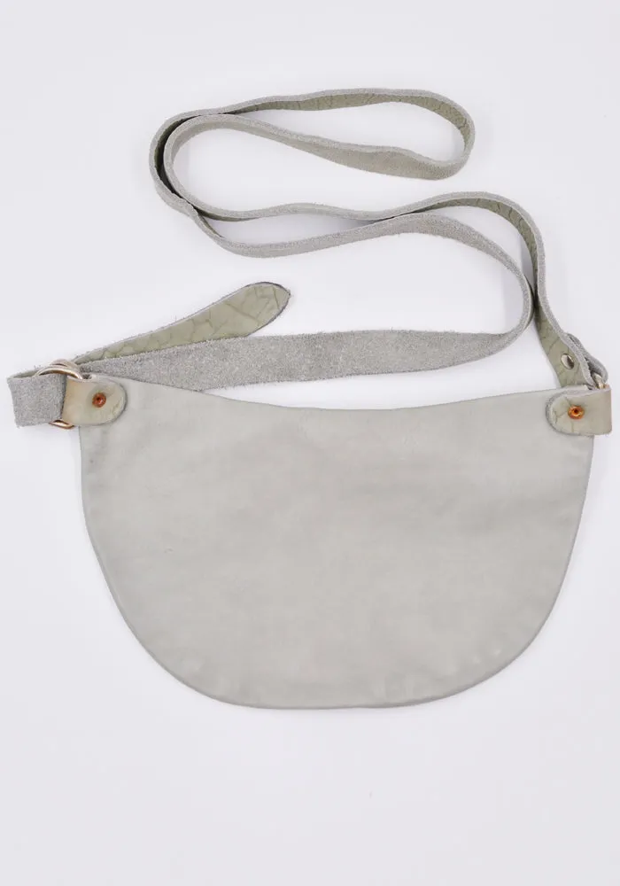 GUIDI Q100 SOFT HORSE FULL GRAIN LEATHER BELT BAG LIGHT GREY