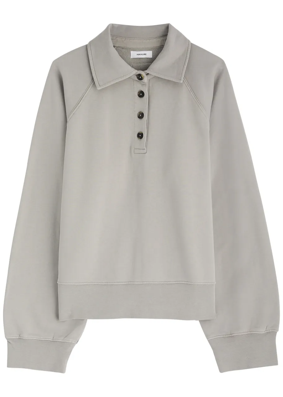 HAIKURE  Edie cotton polo sweatshirt -                         -                     -                