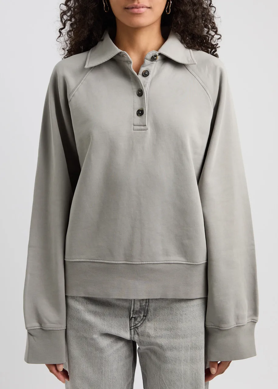 HAIKURE  Edie cotton polo sweatshirt -                         -                     -                