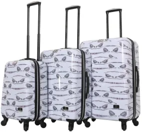 Halina Valerie Valerie Aubergine 3-Piece Luggage Set 