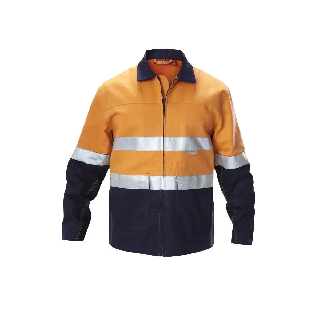 Hard Yakka Core Hi-vis 2 Tone Cotton Drill Taped Jacket (Y06545)-