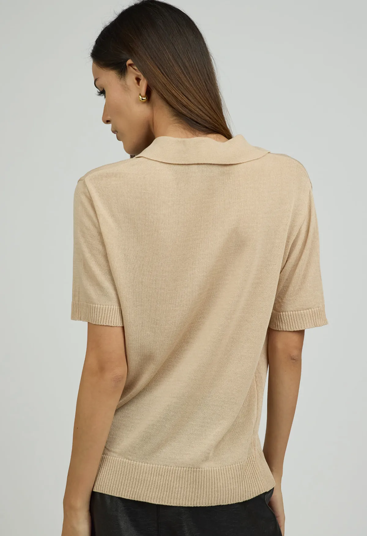 Helen Knit Polo - Beige