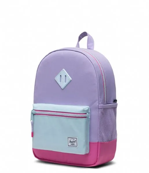 Herschel Heritage Youth Backpack-PurpRose/SpunSugar/Strwbrry