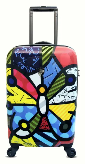 Heys USA Luggage Britto Butterfly 22 Inch Hardside Carry-on Spinner, Butterfly, 22 Inch