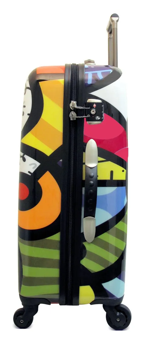 Heys USA Luggage Britto Butterfly 22 Inch Hardside Carry-on Spinner, Butterfly, 22 Inch