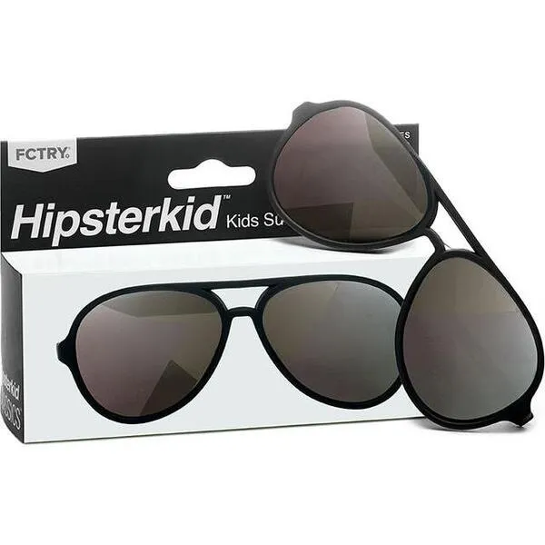 Hipsterkid Aviator Sunglasses, Black