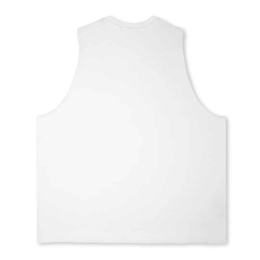 HOETANK Bright white Oversized Vest.