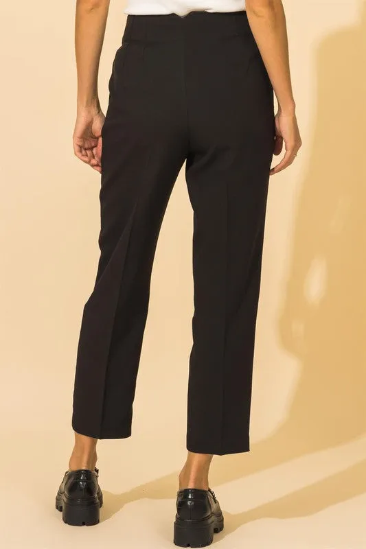 Iliana Tapered Leg Dress Pants - Black