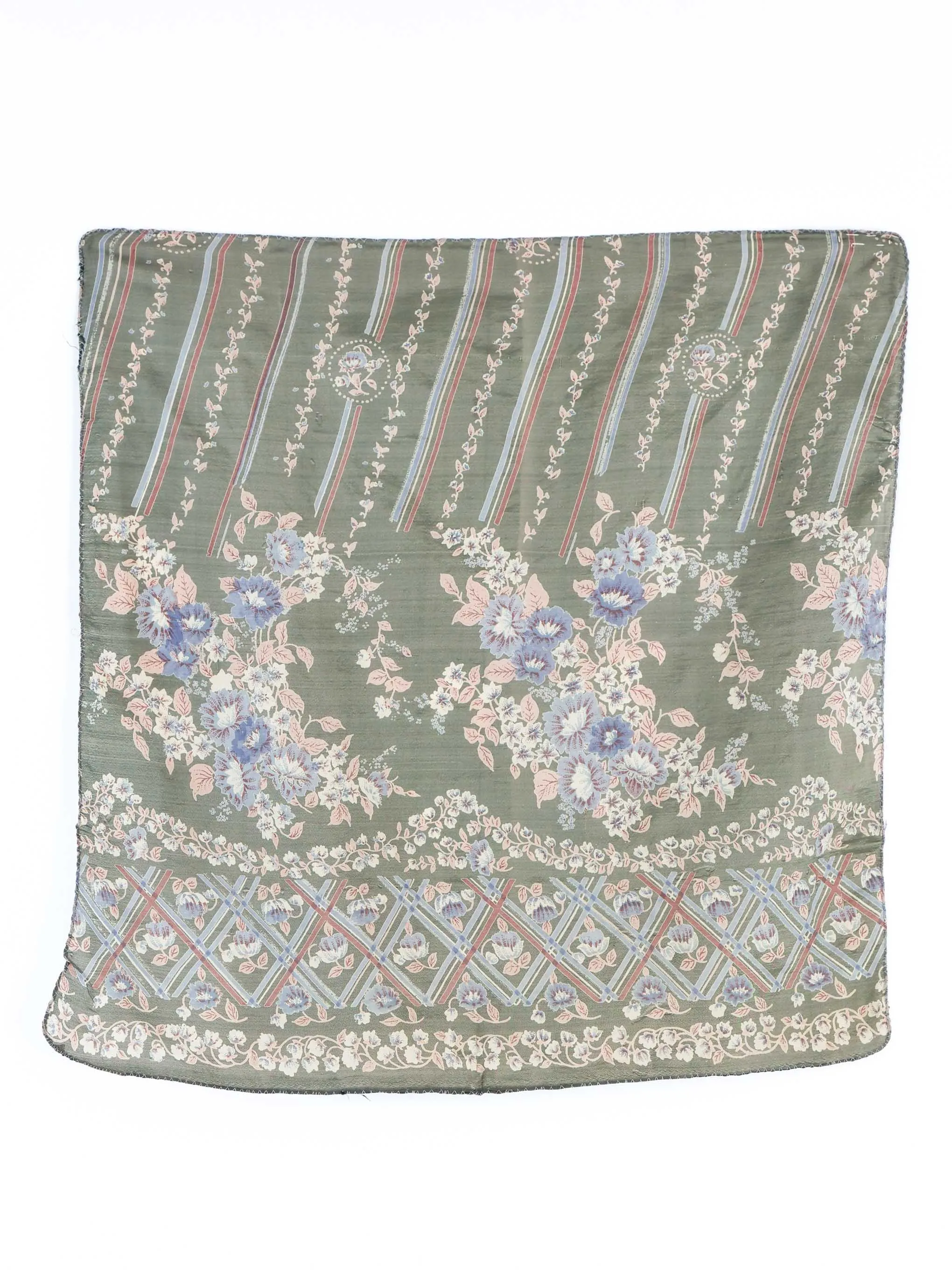 Indian Floral Printed Silk Scarf