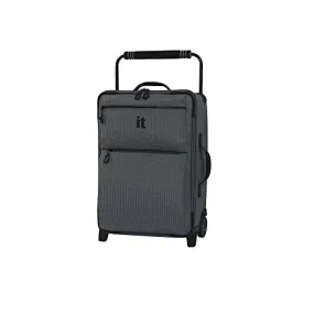 IT Luggage 21.8 World's Lightest Los Angeles 2 Wheel Carry On, Charcoal Grey