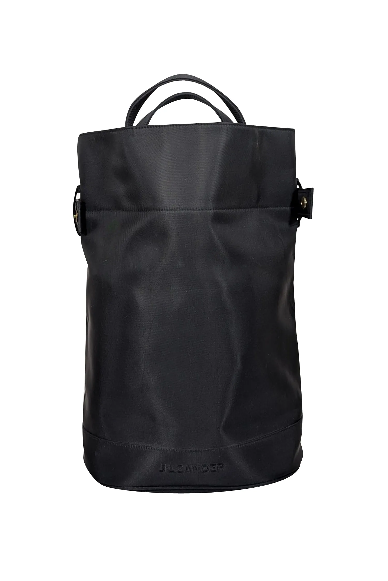 Jil Sander - Black Nylon Sling Bucket Bag Belt Snap Closure