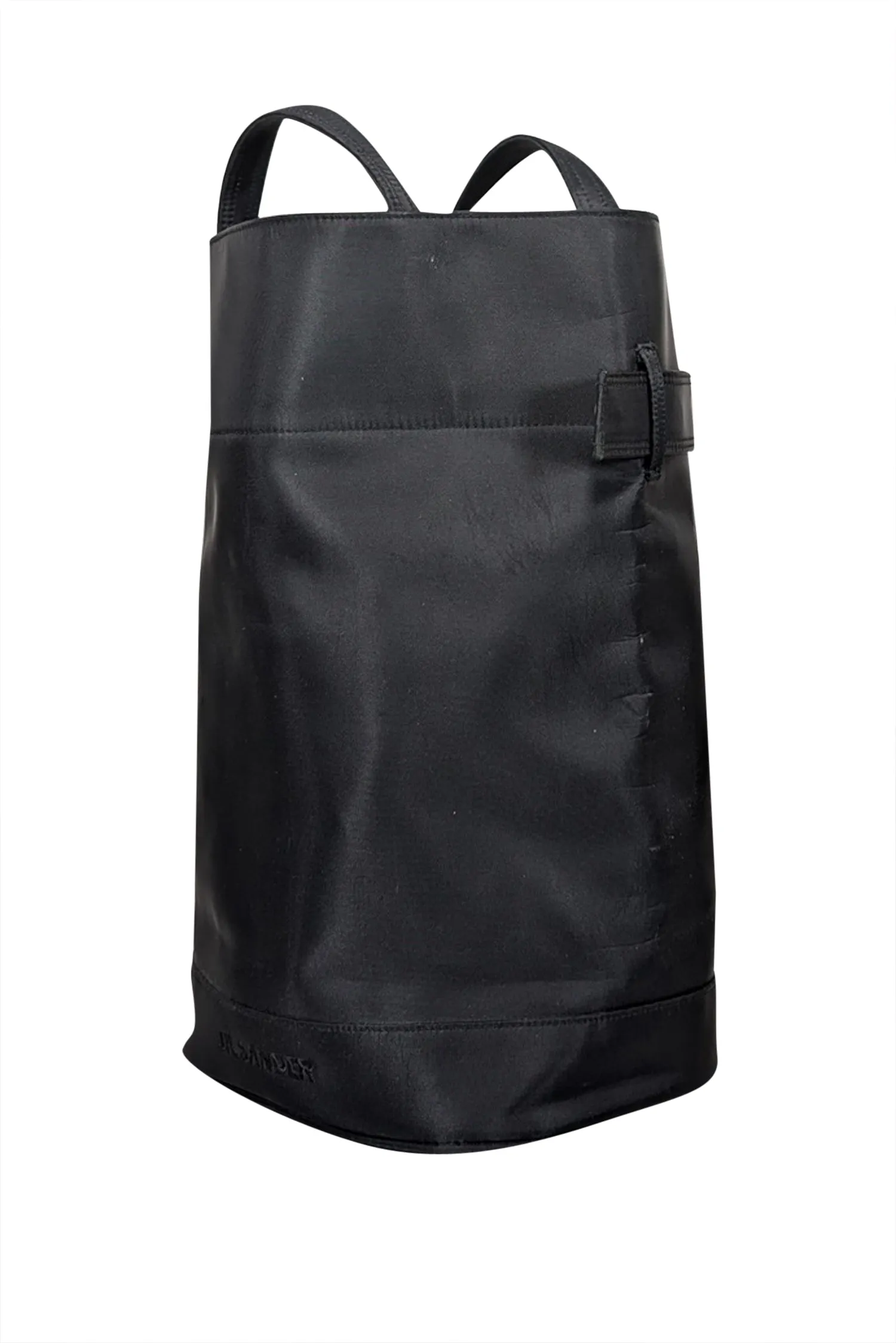 Jil Sander - Black Nylon Sling Bucket Bag Belt Snap Closure