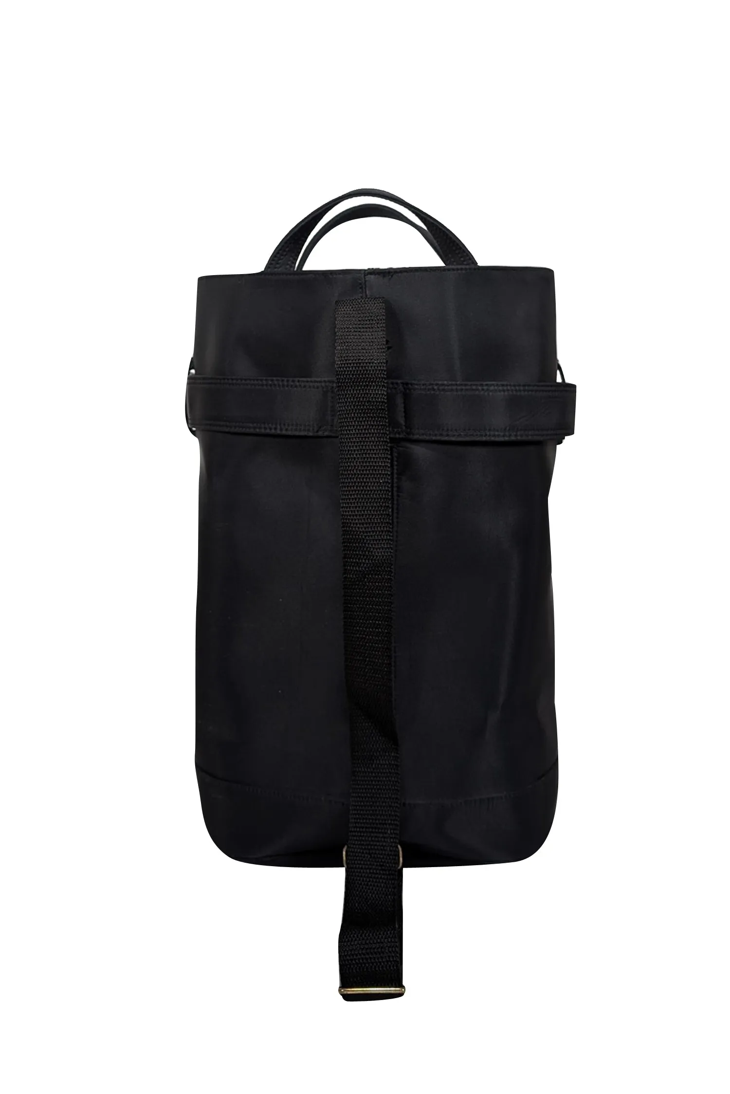 Jil Sander - Black Nylon Sling Bucket Bag Belt Snap Closure