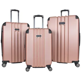 Kenneth Cole Reaction Reverb Hardside 8-Wheel 3-Piece 20 Carry-on, 25, 29 Luggage Set, Rose Gold,