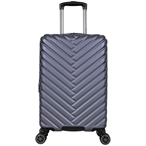 Kenneth Cole Reaction Women's Madison Square Hardside Chevron Expandable Luggage, Smokey Purple, 20-Inch Carry On