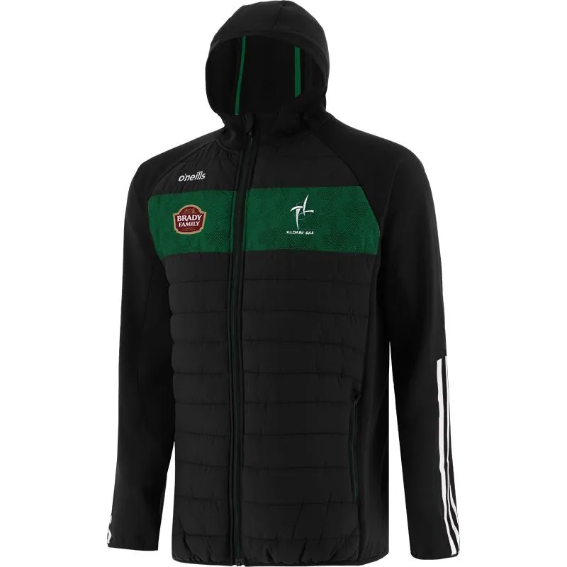 Kildare GAA Kids' Rockway Lightweight Padded Jacket Black / Bottle / White