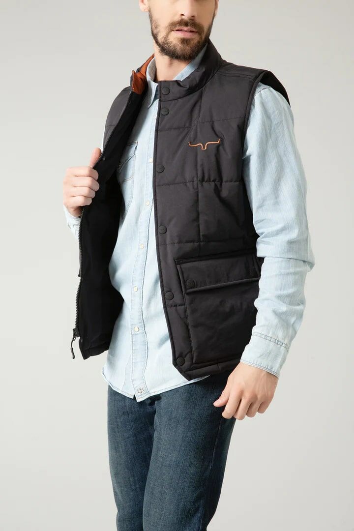 Kimes Ranch Men's Dakota Vest in Black