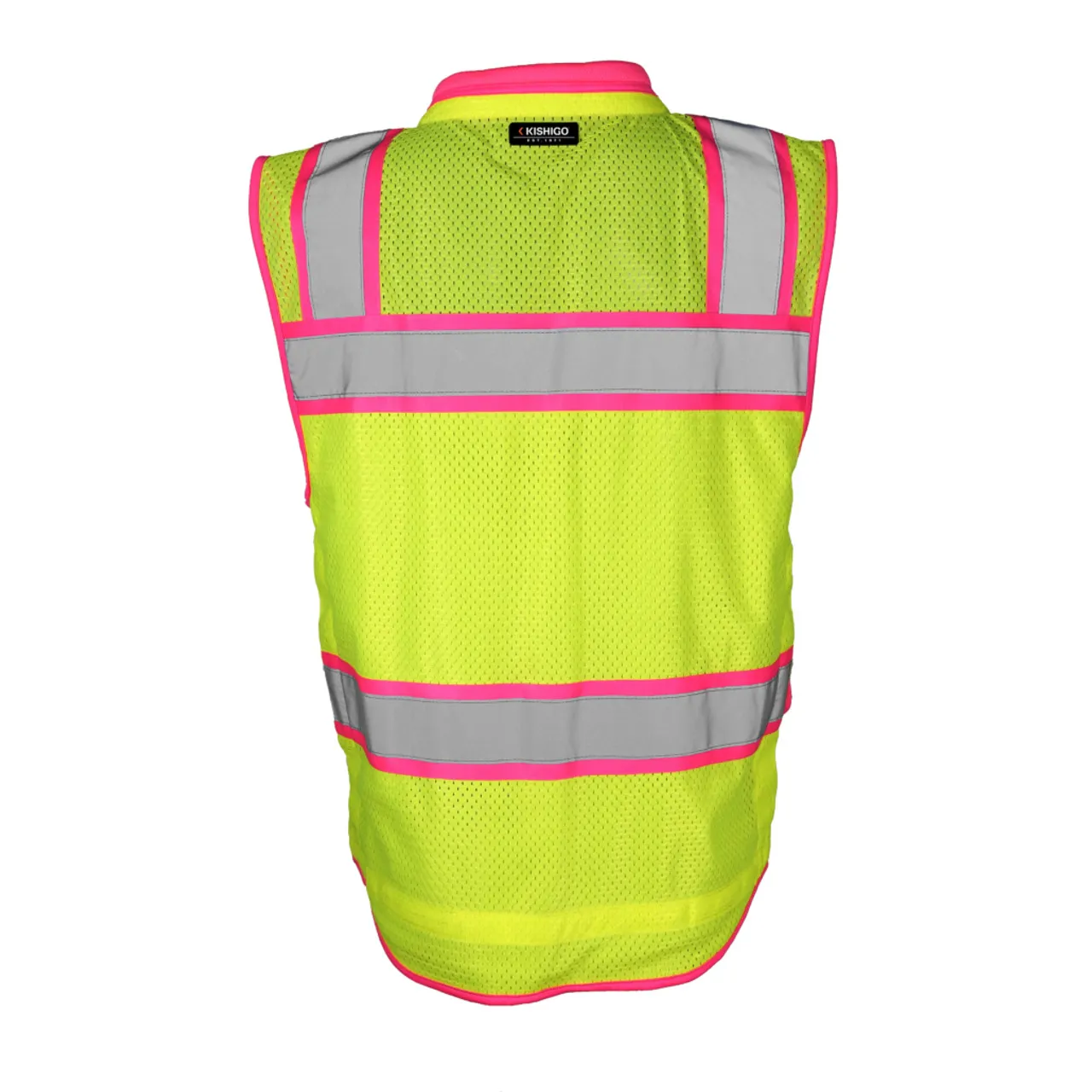 Kishigo Color Contrast High Performance Surveyors Vest Lime-Pink S5046