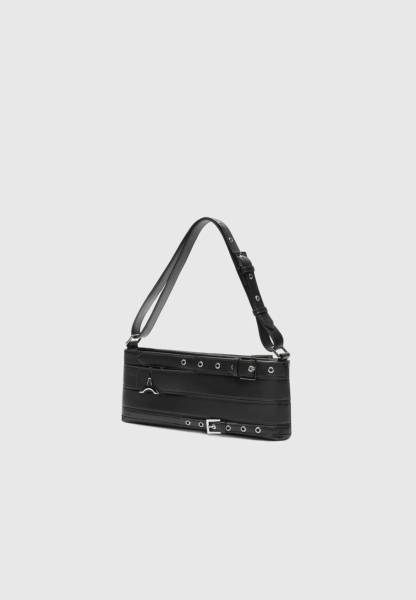 Leather Eiffel Belt Bag - Black