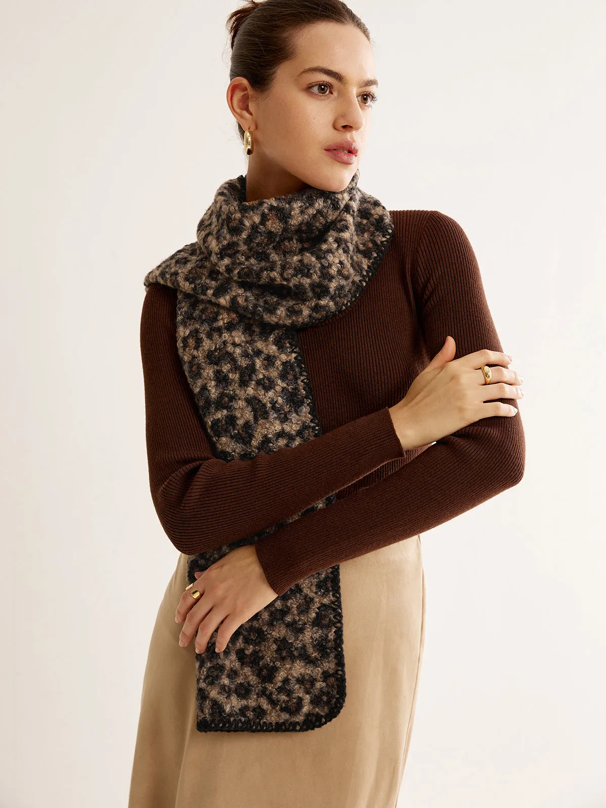 Leopard Printed Minky Scarf