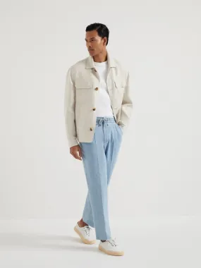 Light Blue Leisure Fit Trousers