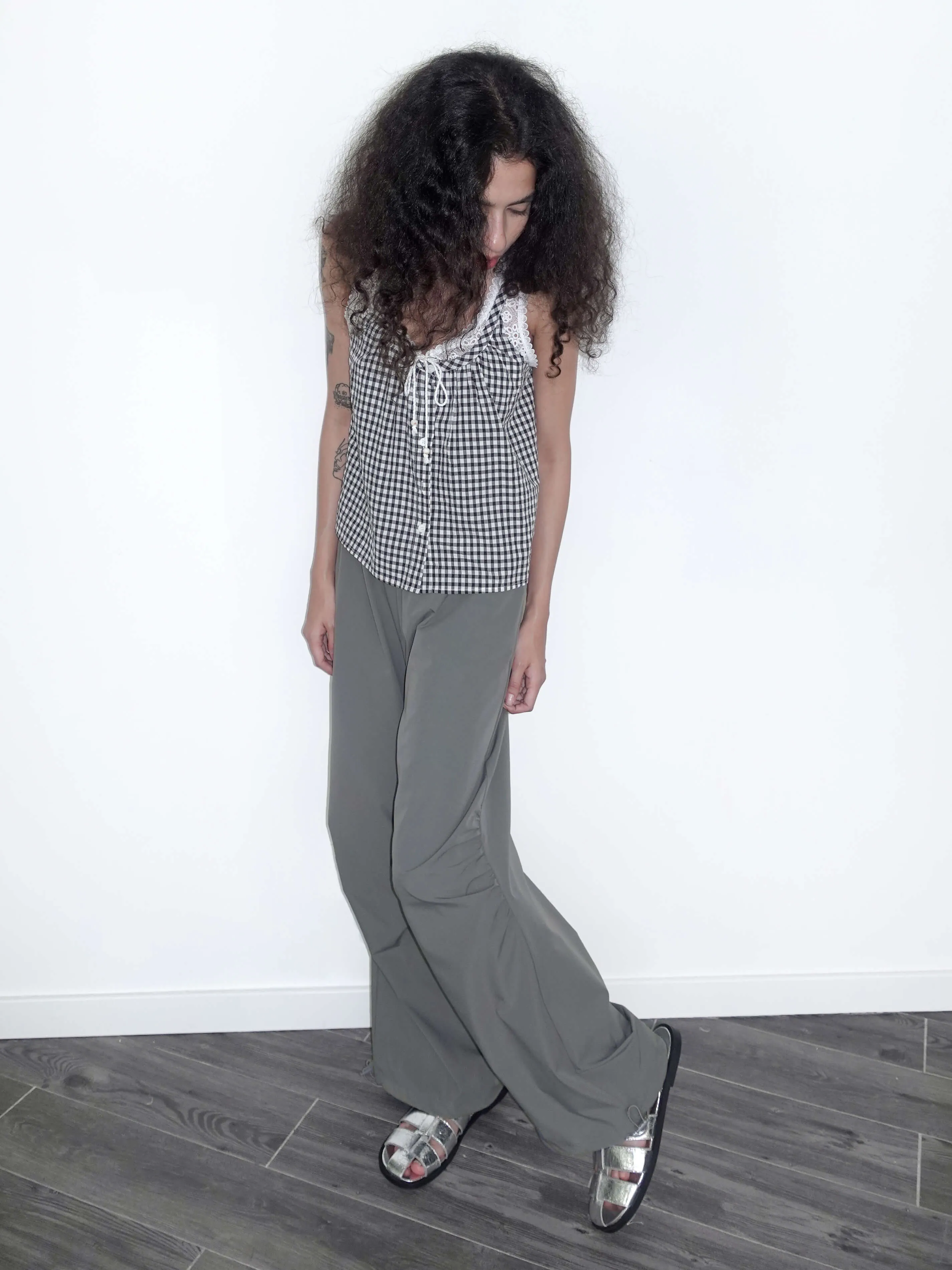 Loose Parachute Trousers with Elastic Waist