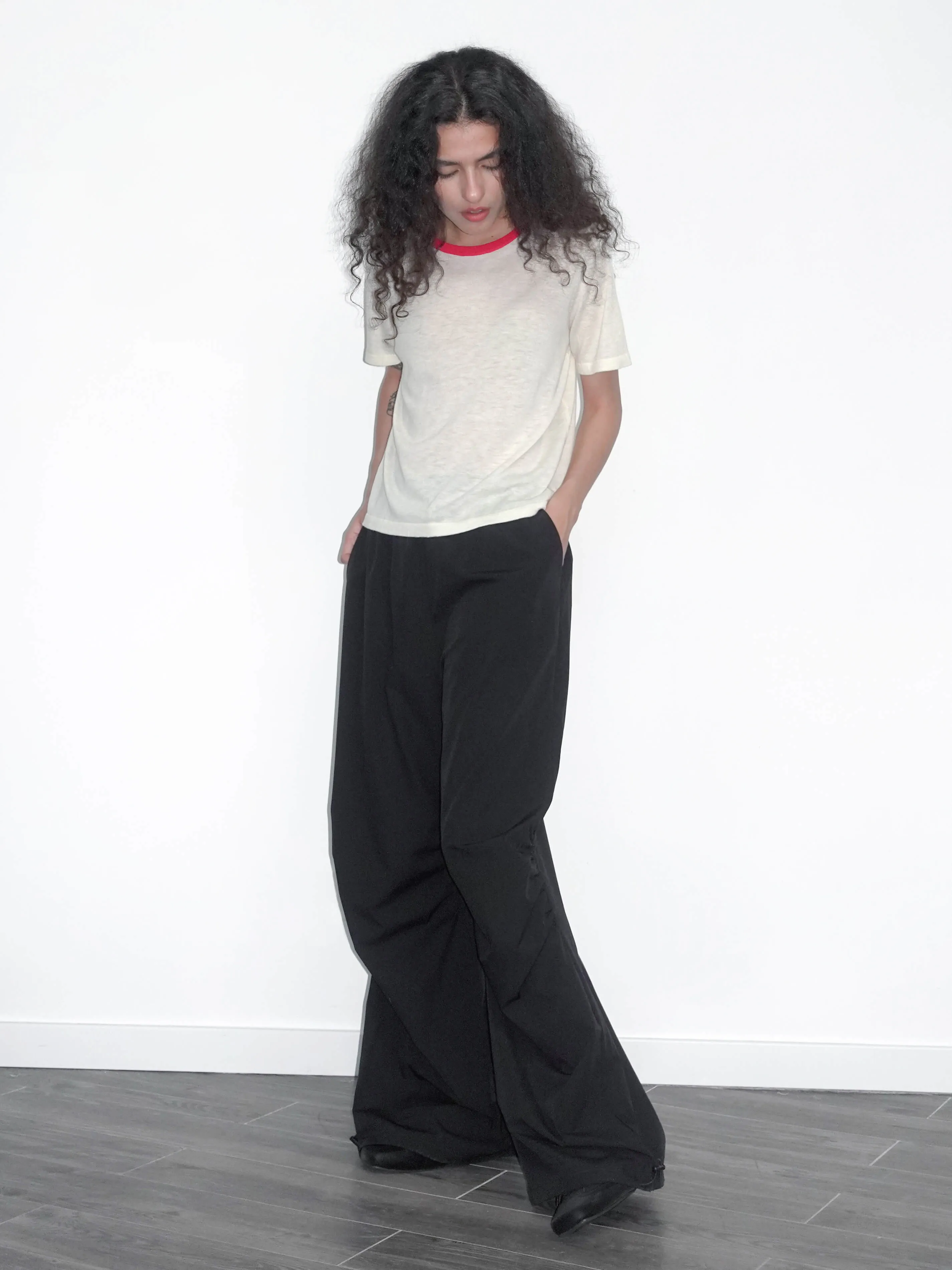 Loose Parachute Trousers with Elastic Waist