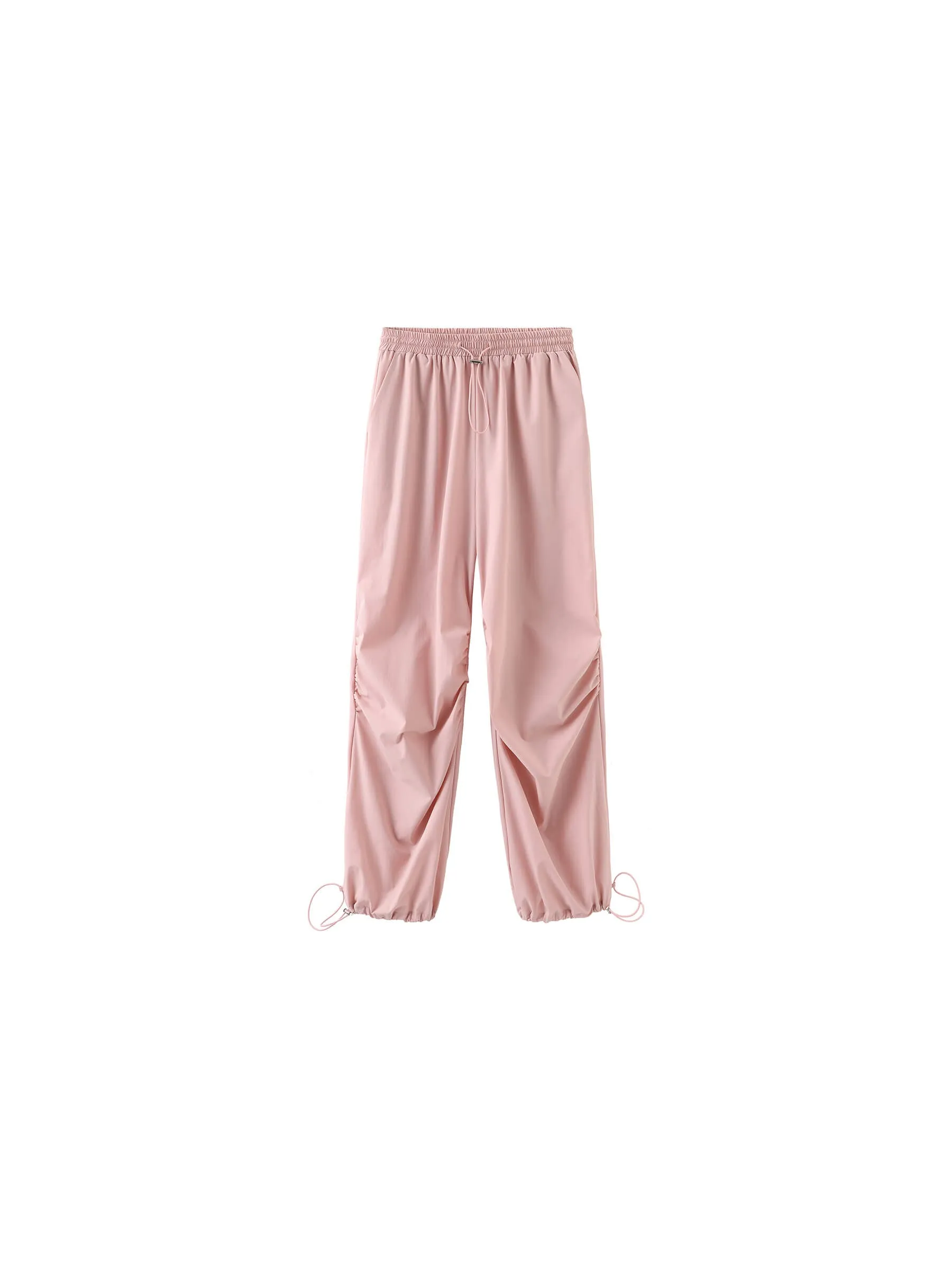 Loose Parachute Trousers with Elastic Waist