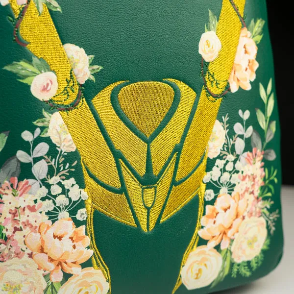 Loungefly x Marvel Floral Loki Mini Backpack