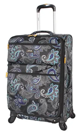 Lucas Printed Softside 20 Carry On Lightweight Expandable Luggage With Spinner Wheels (20In, Diva)