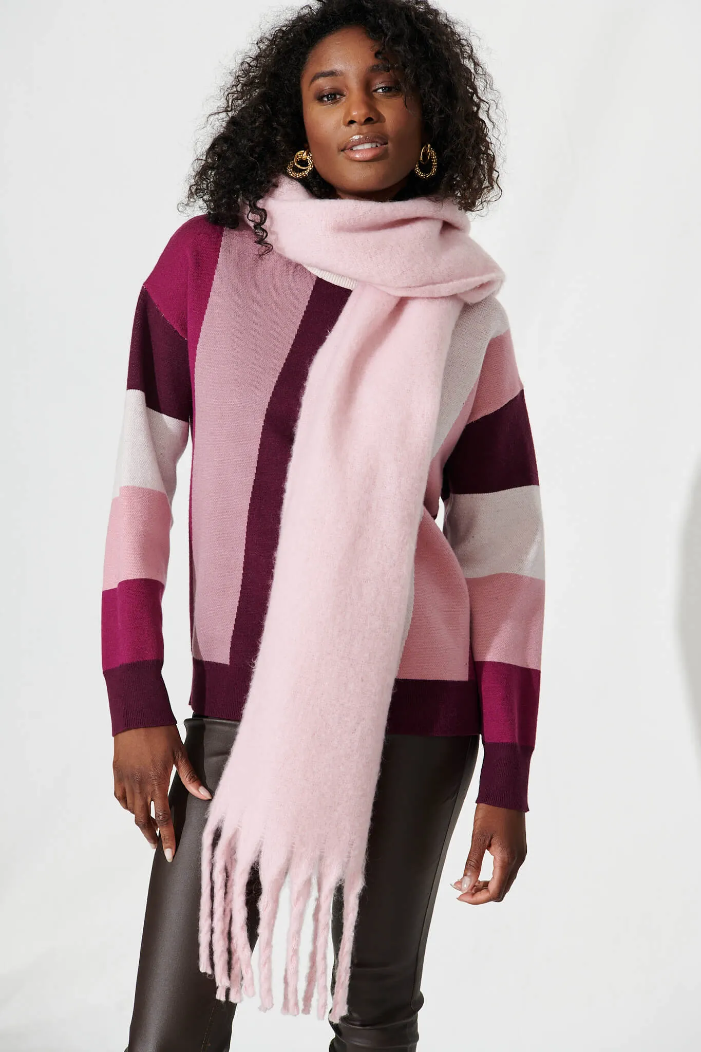 Lyon Scarf In Blush Pink