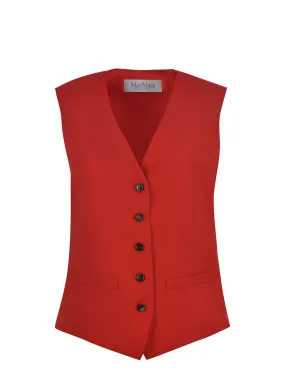 MAX MARA Vest Max Mara Zuai made of wool canvas