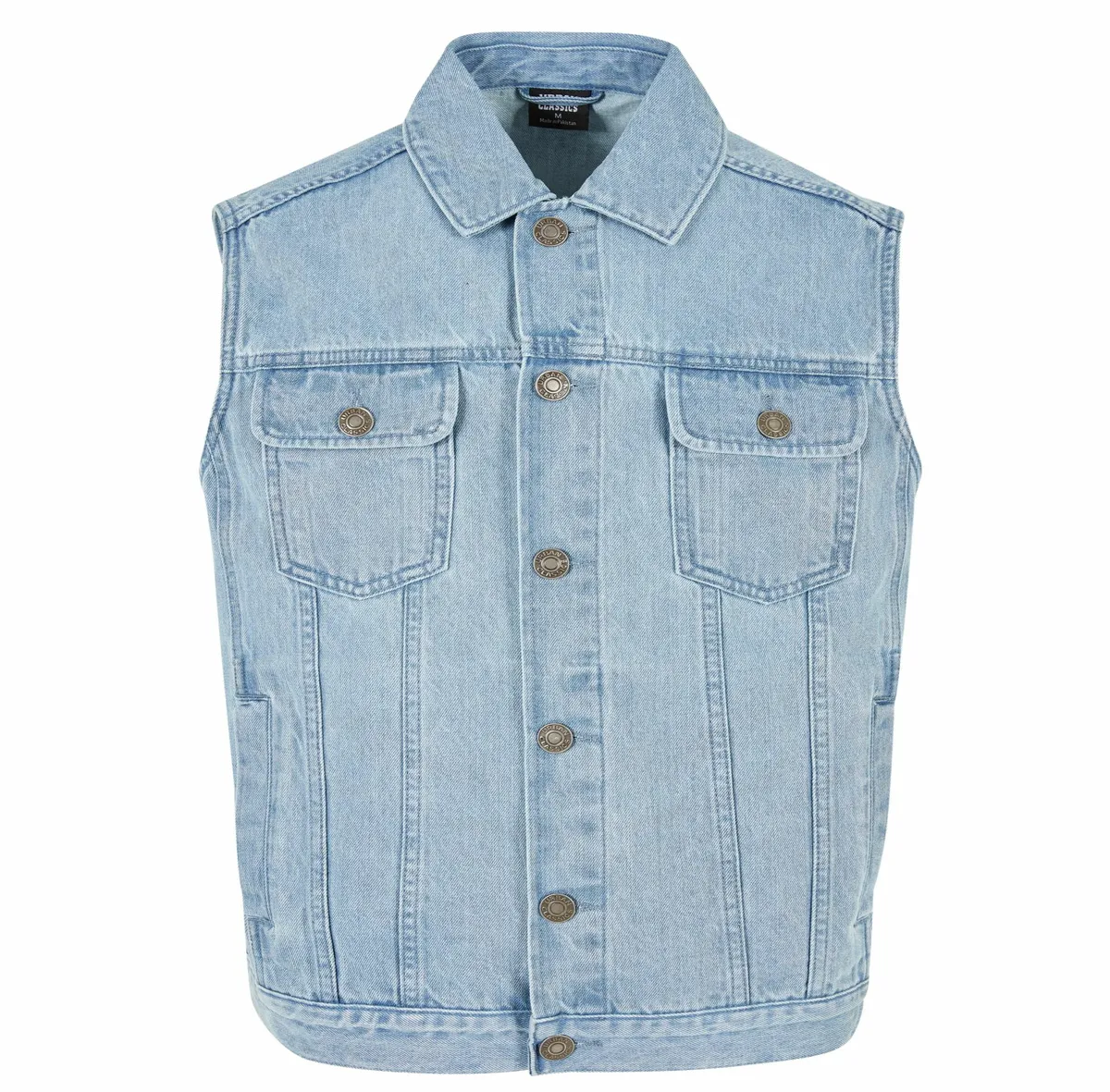 men's vest URBAN CLASSICS - Denim - TB514 - lighter washed  -  Metal-shop