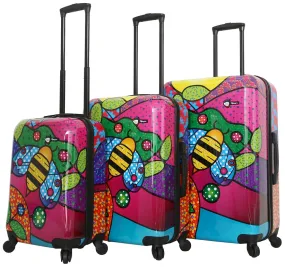 Mia Toro Allegra Bee 3-Piece Luggage Set 