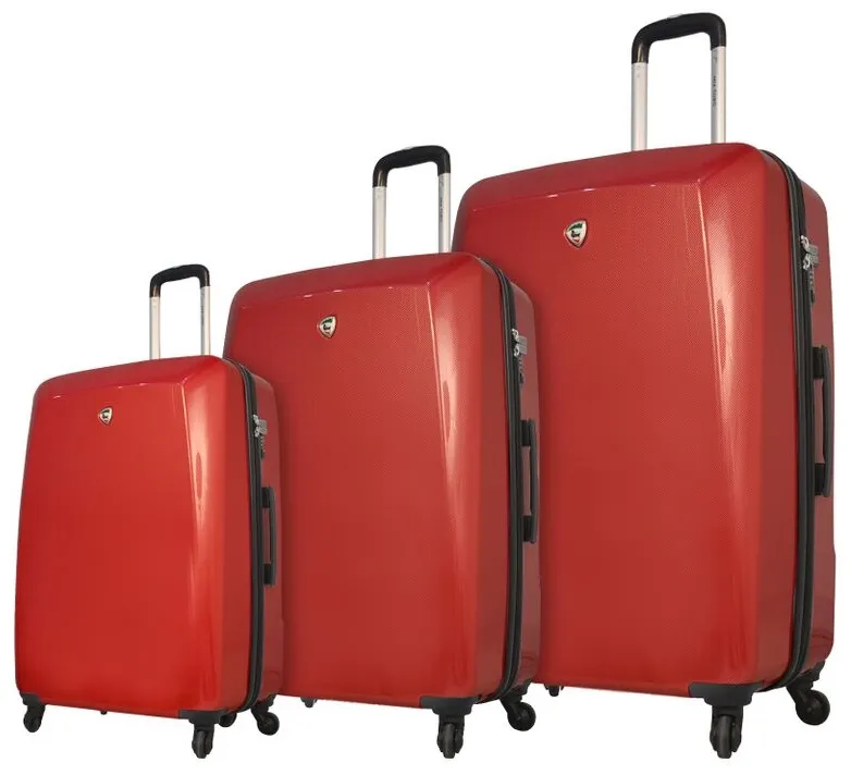 Mia Toro Fibre di Carbonio Moderno 3-Piece Luggage Set 