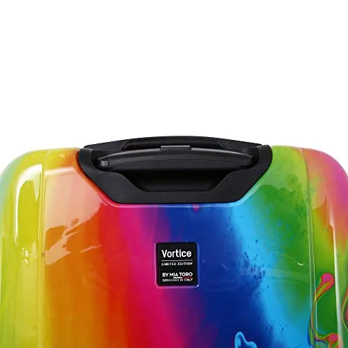 Mia Toro Italy-Vortice Hardside Spinner Luggage Carry-on, Multicolored