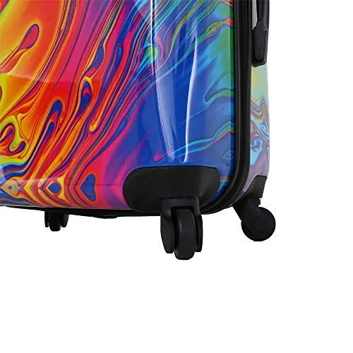 Mia Toro Italy-Vortice Hardside Spinner Luggage Carry-on, Multicolored